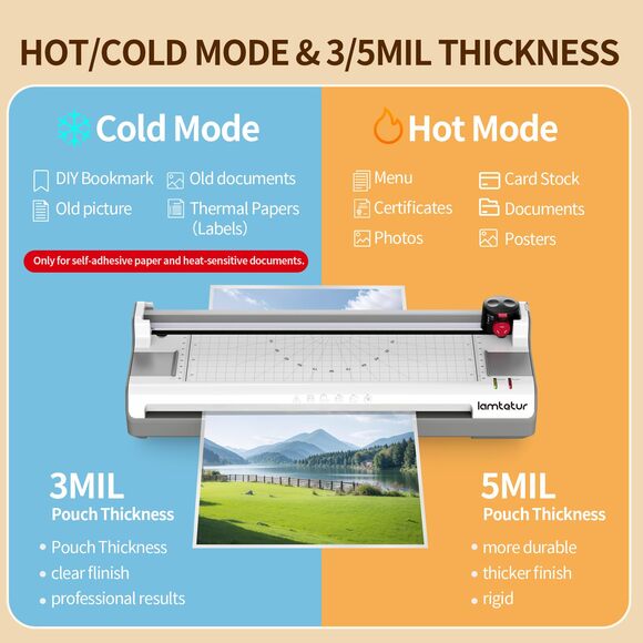 NWT 11x17 Laminator Machine with 70 Sheets, Hot & Cold 13-Inch Thermal - Picture 7 of 7